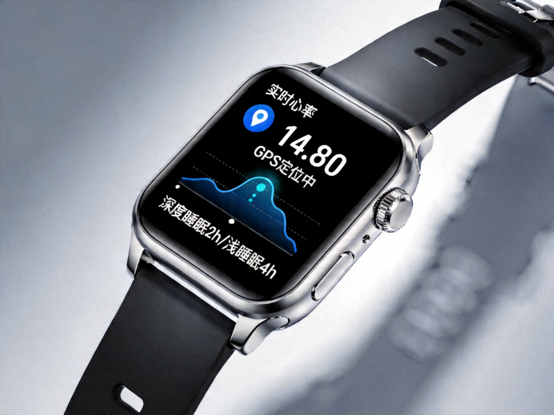 专业运动心率监测手环，带GPS和睡眠跟踪功能